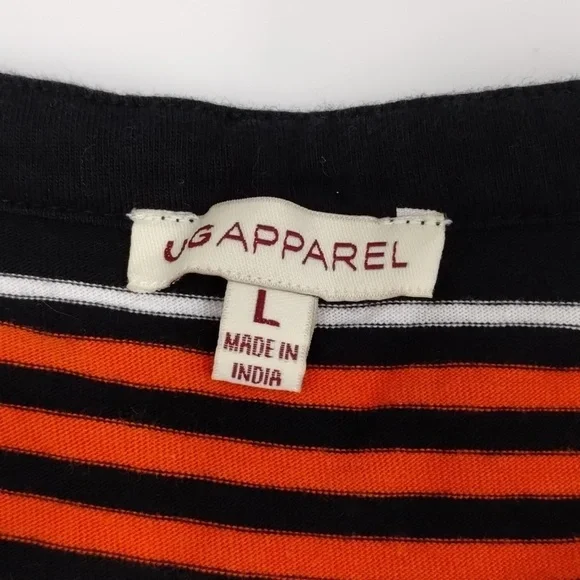 UG Apparel women's large GameDay OSU Cowboys striped top orange/black/white - Picture 9 of 10